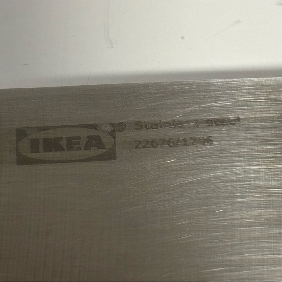 Ikea ÄNDLIG Stainless Steel Chefs Knife Gray & White Molded Handle LIKE NEW - Picture 3 of 7